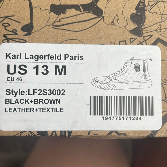 Karl Lagerfeld Paris- Quilted Camo high top - Picture 6 of 6